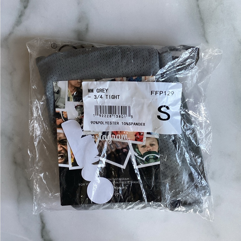 Ethika 3/4 mesh tights in grey